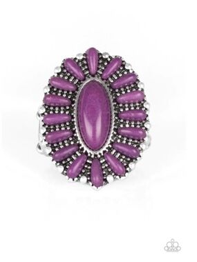 Cactus Cabana Purple Ring Chucky Paparazzi Violet Radiant Oval Cluster